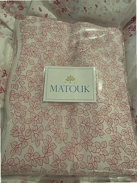 $245 Matouk Italy New (2pc) King Cases Margot 500TC Cotton Percale Blush