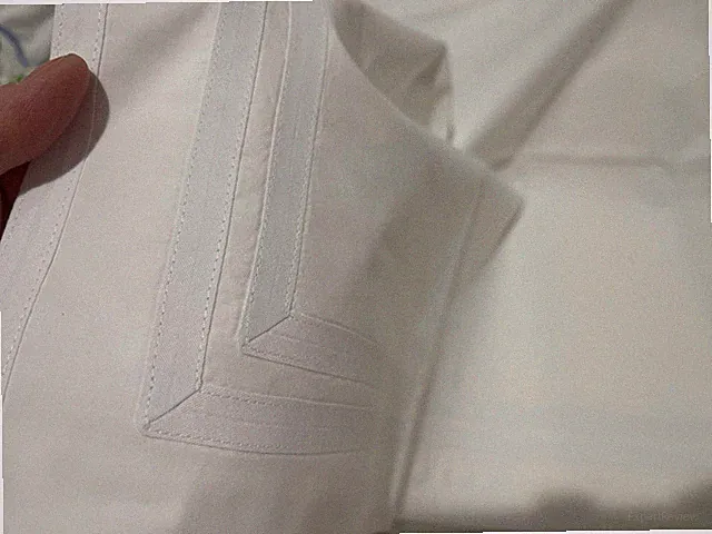 $390 Matouk India NWT (2pc) St. Shams Meridian 350TC 100% Percale White (4) Sold