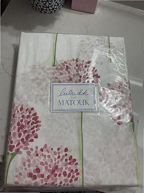 $425 Matouk Italy New Cal King Fitted 500TC Percale Charlotte Peony LAST