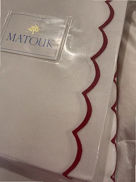 $450 Matouk India New (1) F/Q Duvet Cover Dakota 520TC Percale (4) Sold