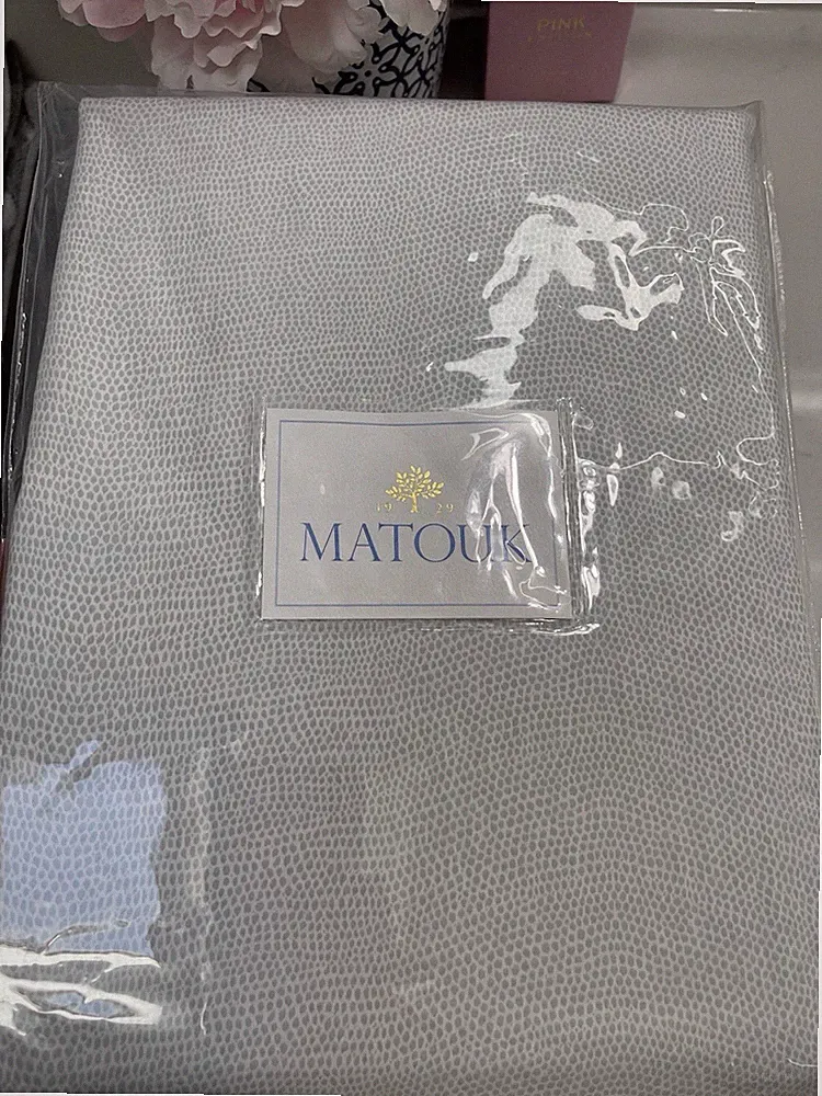 $475 Matouk Italy NWT 1pc King Duvet Jasper 100% Cotton Sateen POOL