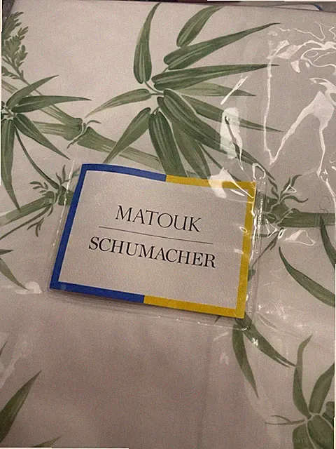 $624 Matouk Italy NWT 1pc Twin Duvet Dominique Palm 500TC Luca Percale
