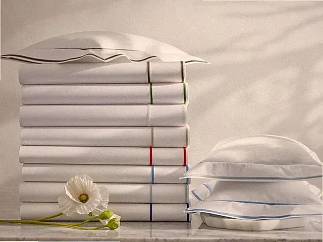 M236 Matouk Ansonia King FLAT 114 X 112 Sterling 100% Egyptian CottonPercale
