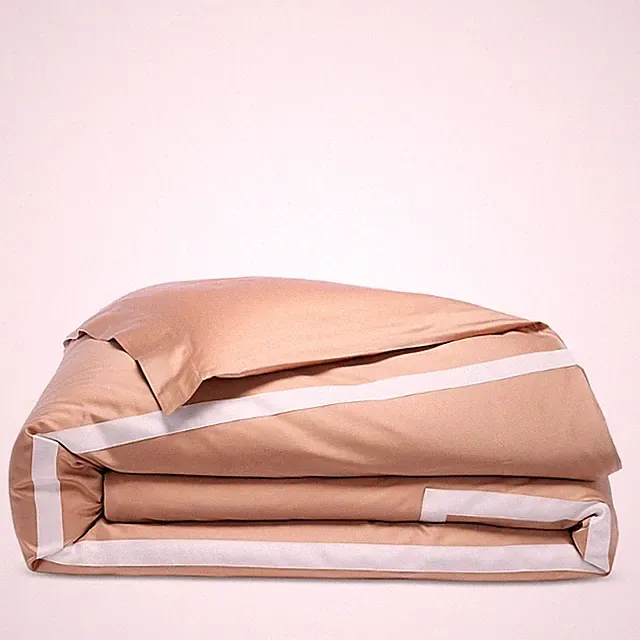 Matouk Alessandra Duvet Cover King 96" x 108" Ambrosia/Bone Striped