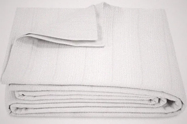 Matouk Augusta 100% Cotton Italian Matelasse Weave Bed Coverlet NWT White - King