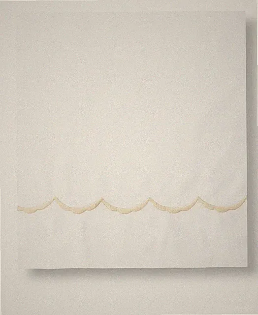 Matouk Beige Scallops Embroidered Pillow Cover Size Full/Queen