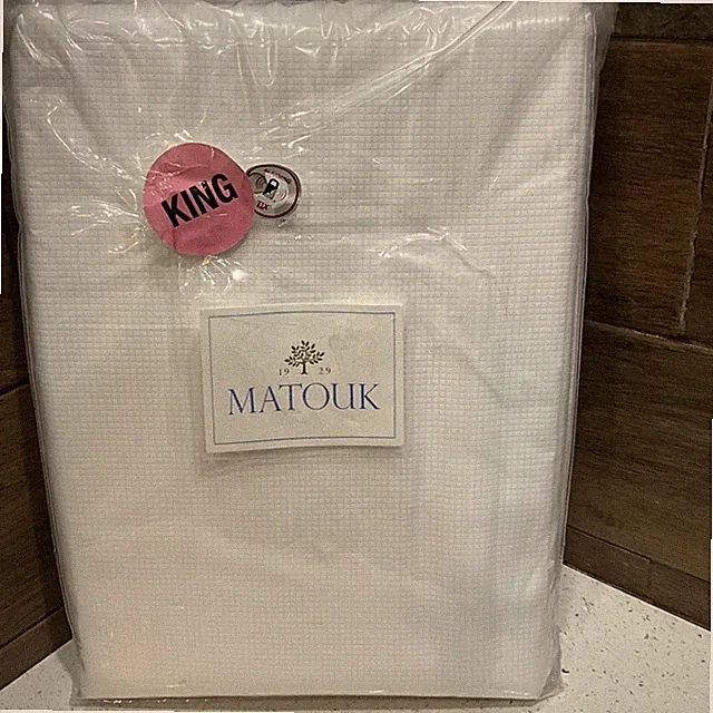MATOUK Coverlet GIORGIO MATELASSE Bedcover Blanket White 100% Cotton $585 King