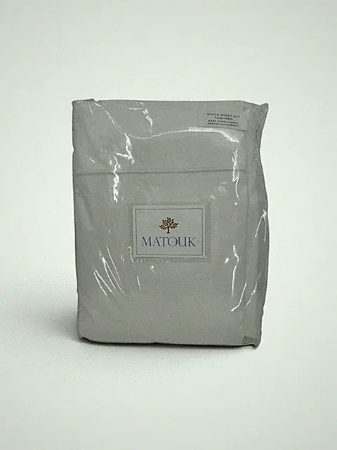 Matouk Italy NWT (4pc) Positano Queen Sheet Set White Cotton Blend Easy Care