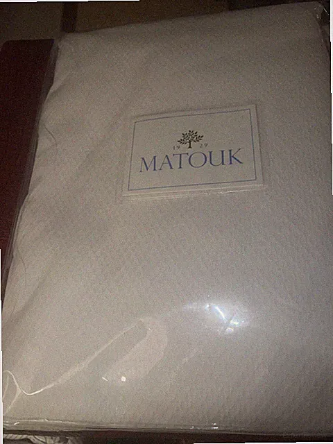 Matouk King Coverlet Lanai White White Cotton Poly Scallops New
