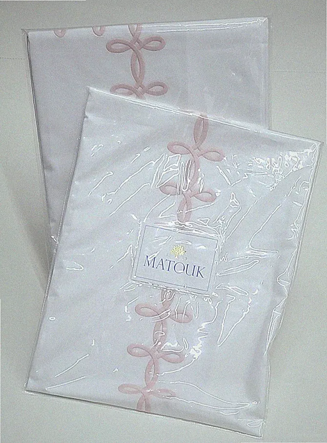 Matouk S401 Gordian Knot King Shams Blush Set Of 2 500TC Egyptian Cotton