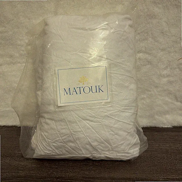 MATOUK Sierra Fitted Sheet Cal King 17 White