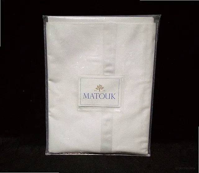 Matouk Standard Pillow Case 21x33 Nocturne White - 600 Thread Count Sateen #M212