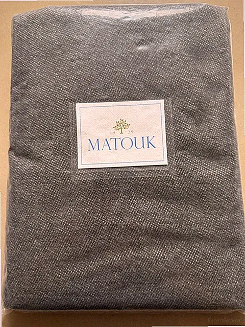 MATOUK SURI EYELASH FRINGE CHARCOAL THROW BLANKET 100% ALPCA 50” x 70” BNIP $297