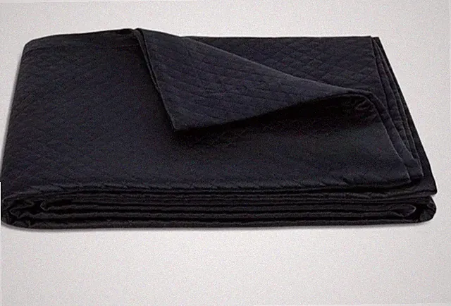 NEW $495 MATOUK Petra Queen 100% Cotton Matelassé Thin Bedspread 94"x97" Black